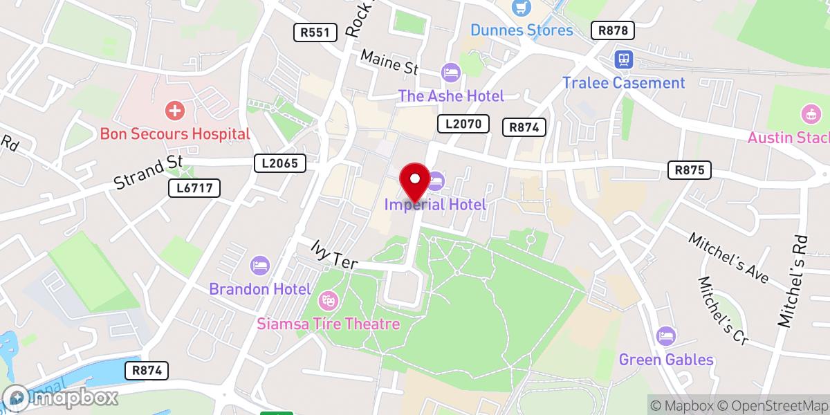 Map showing location of The Park Georgian Guest House