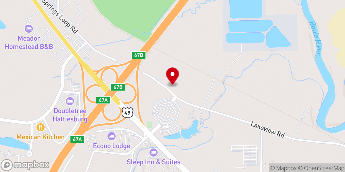 Map showing location of Lakeview Church