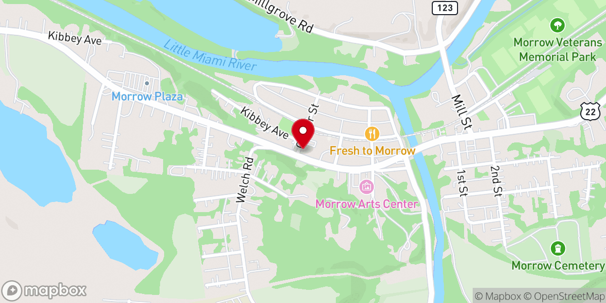Map showing location of Little Miami Family Church