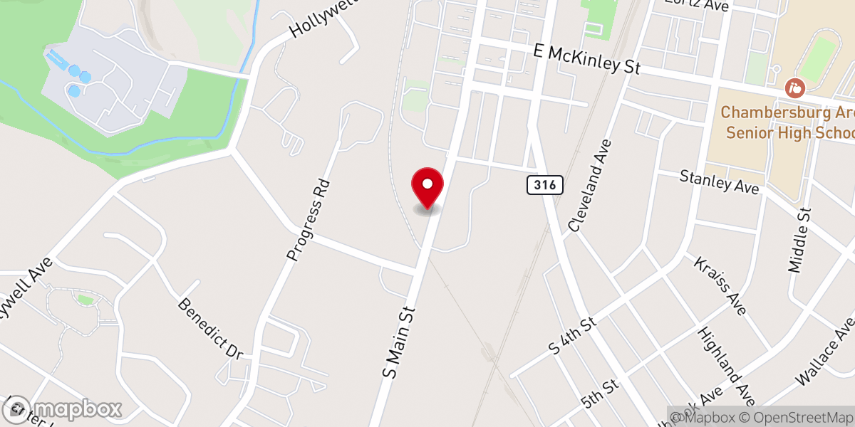Map showing location of Mt Moriah Baptist Church
