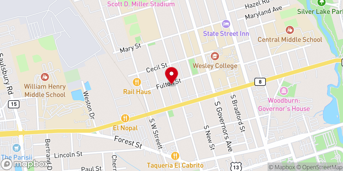 Map showing location of Calvary Baptist Church - Downtown Campus