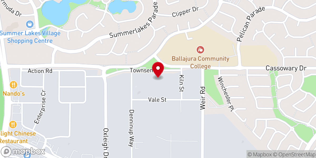 Map showing location of Ballajura Baptist Church