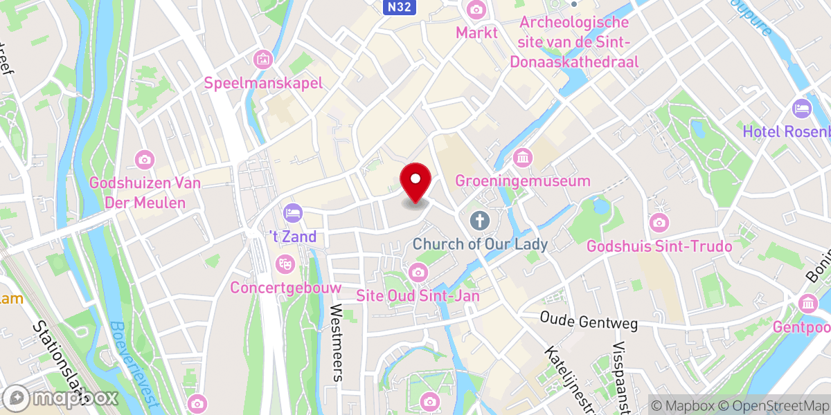 Map showing location of Diocèse de Bruges