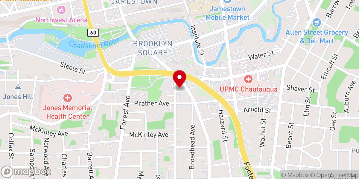 Map showing location of New Creation Assembly of God