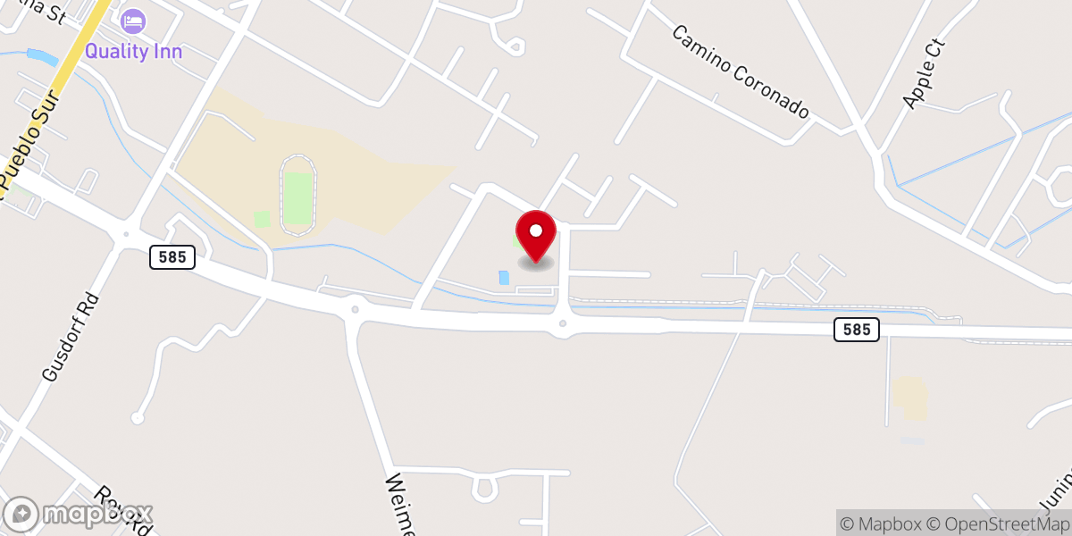 Map showing location of Taos Youth & Family Center