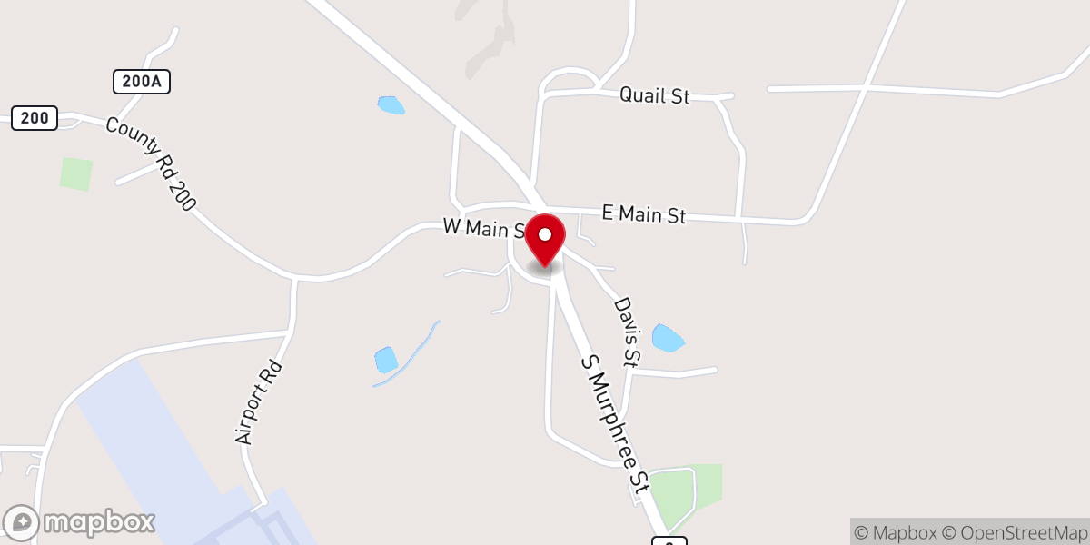 Map showing location of Pittsboro United Methodist Church