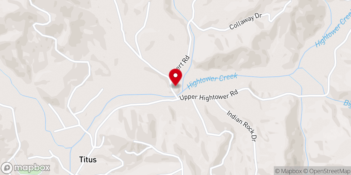 Map showing location of Mount Pleasant Church of God
