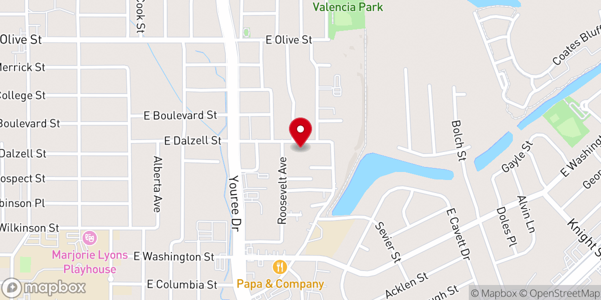 Map showing location of St Peter Baptist Church