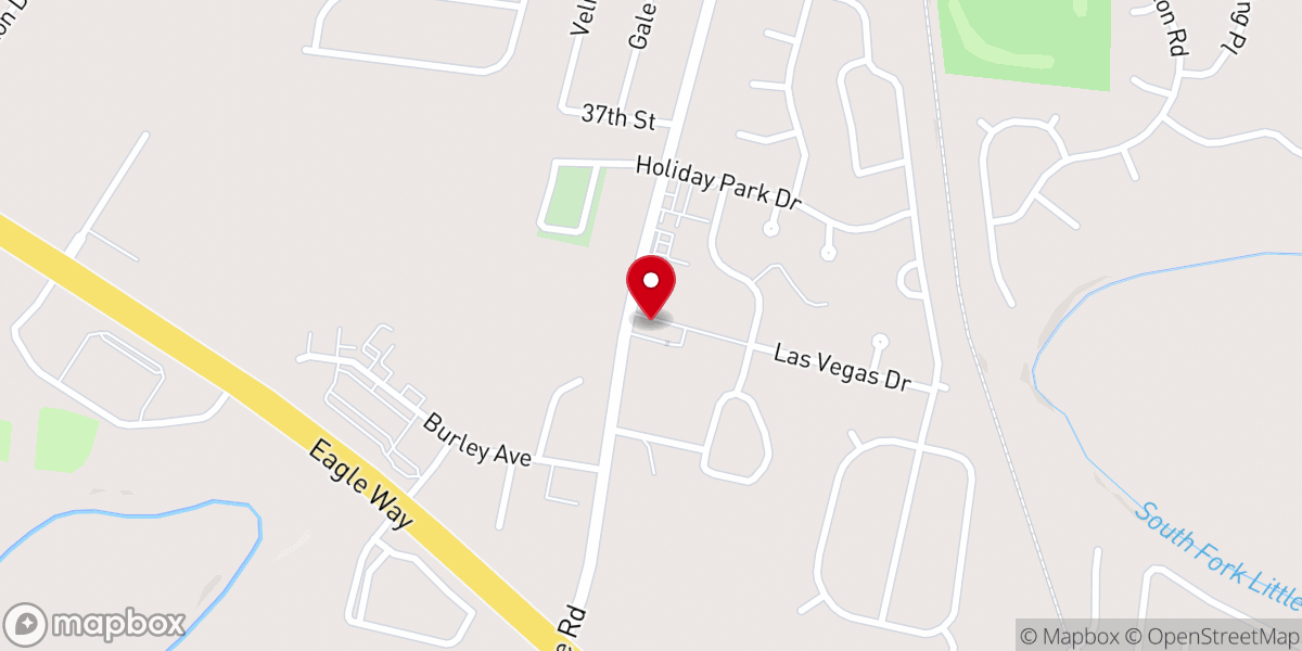 Map showing location of Trinity Baptist Church