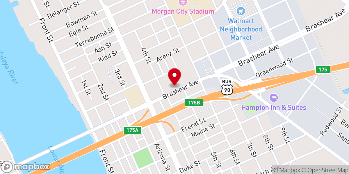 Map showing location of CORE Physical Therapy and Sports Performance - Morgan City
