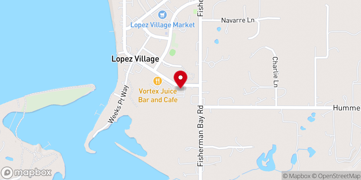 Map showing location of Lopez Community Church Fellowship Hall