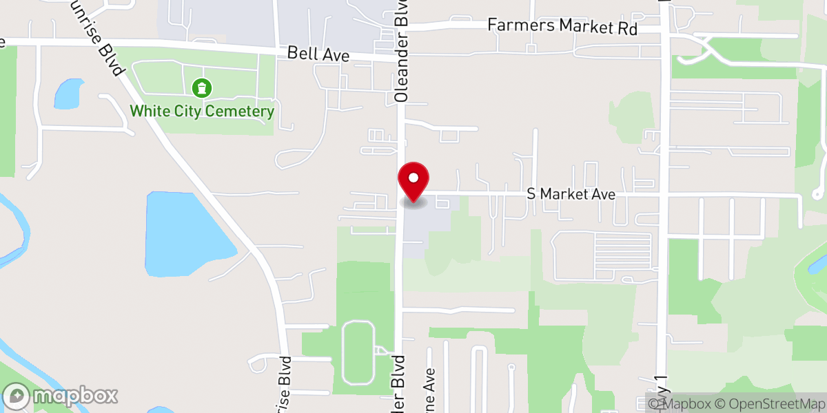 Map showing location of Faith Baptist Church