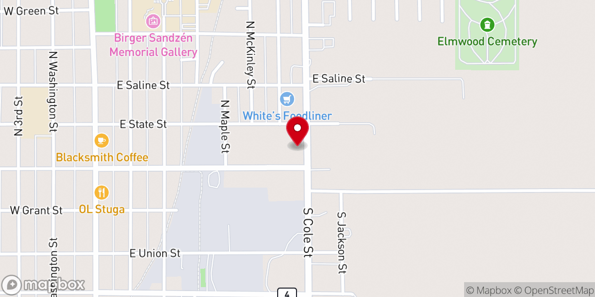 Map showing location of CrossPoint Lindsborg