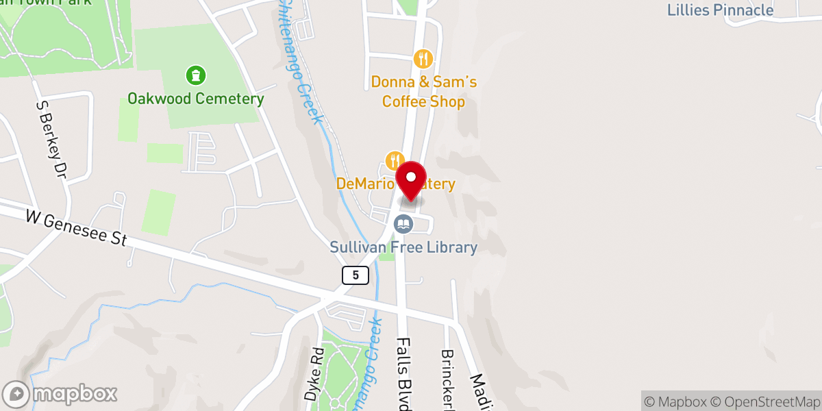 Map showing location of St Paul's Episcopal Church
