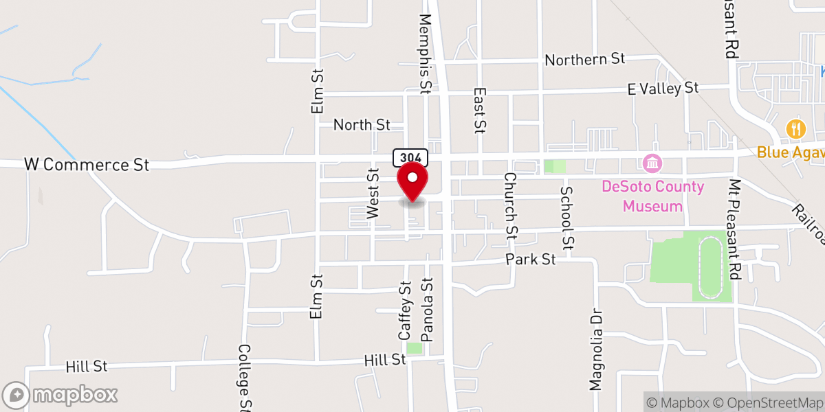 Map showing location of AC's Steakhouse Pub-Hernando