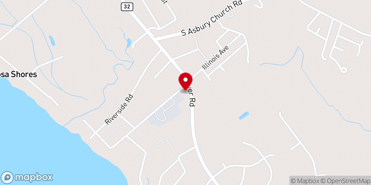 Map showing location of River City Christian Center