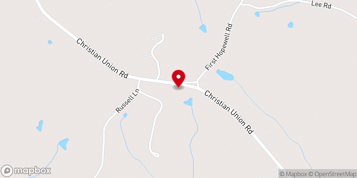 Map showing location of Christian Union Baptist Church