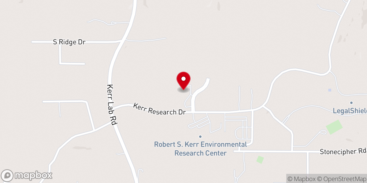 Map showing location of Baptist Village of Ada