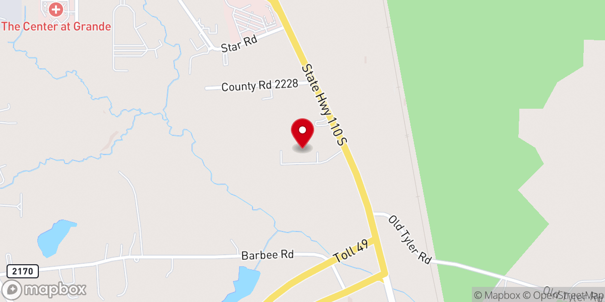 Map showing location of Tyler Metro Church