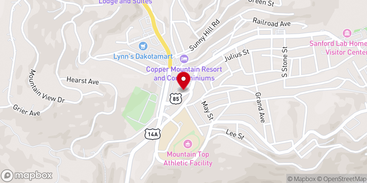 Map showing location of First Presbyterian Church