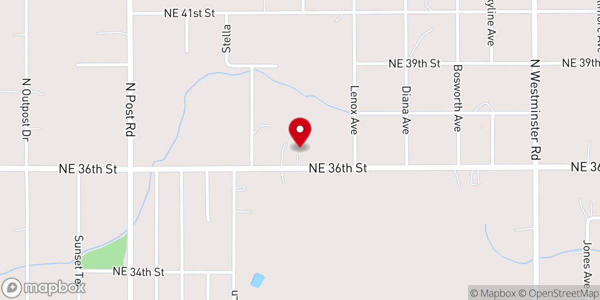 Map showing location of St. John CME Church