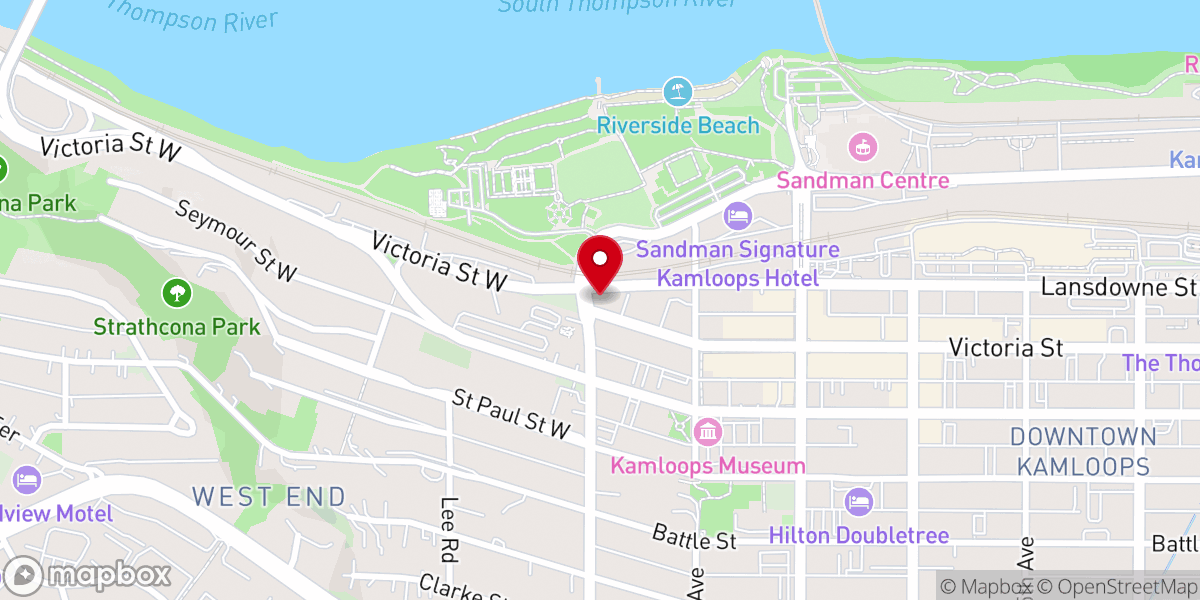 Map showing location of Brownstone Restaurant