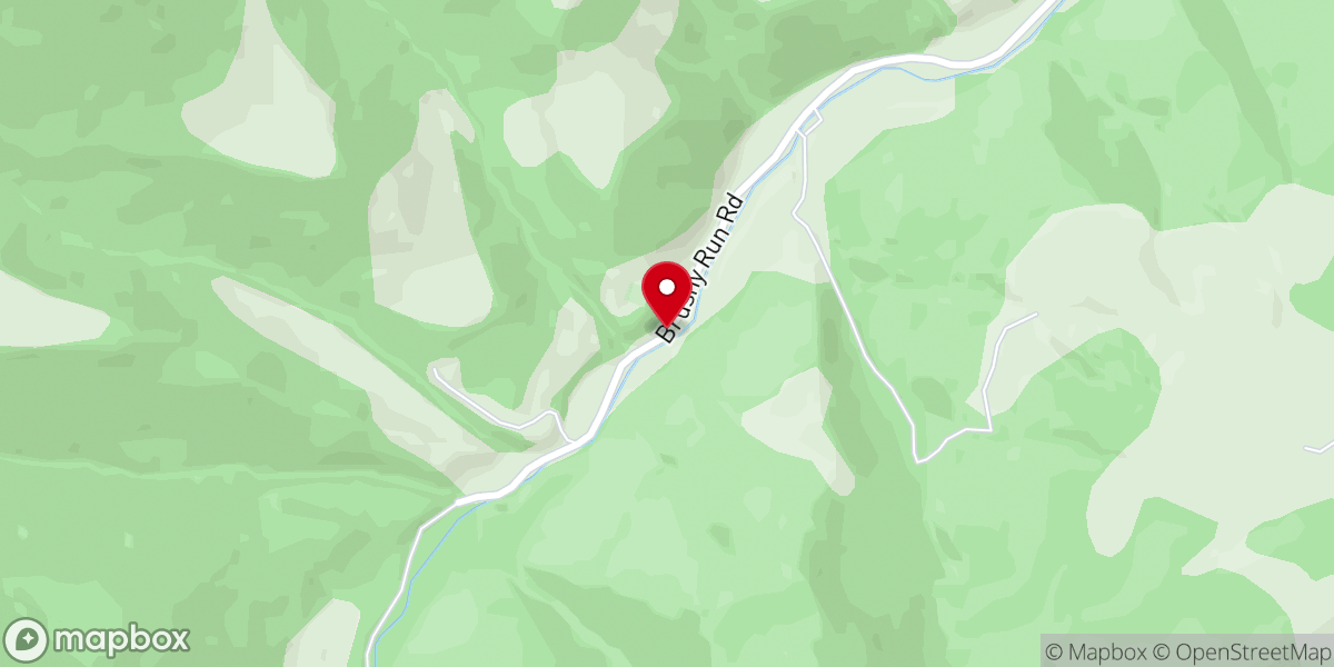 Map showing location of Brushy Run Mennonite Church