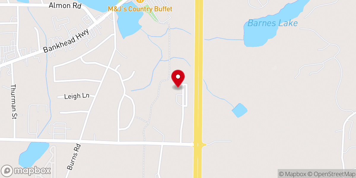 Map showing location of North Point Baptist Church