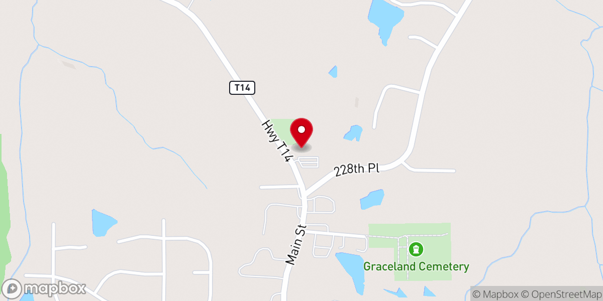 Map showing location of Heartland Reformed Church
