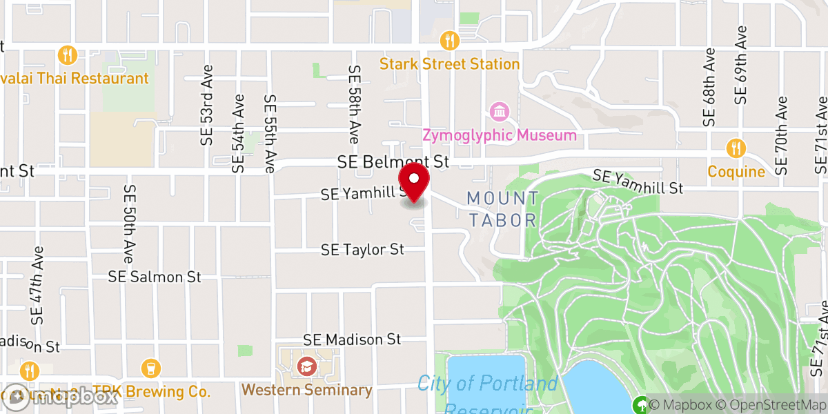 Map showing location of Mt. Tabor Seventh-day Adventist Church