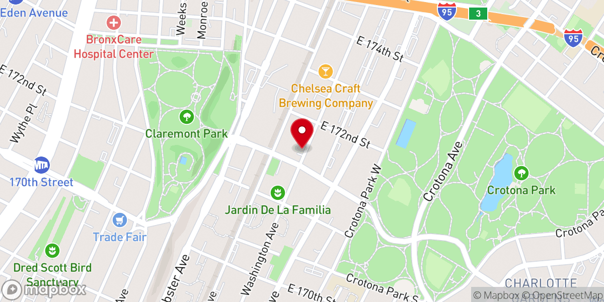 Map showing location of Open Door Church