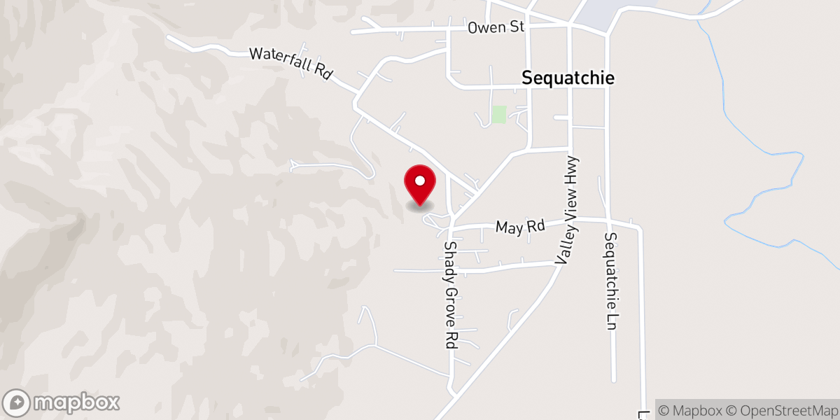 Map showing location of Sequatchie First Baptist Church