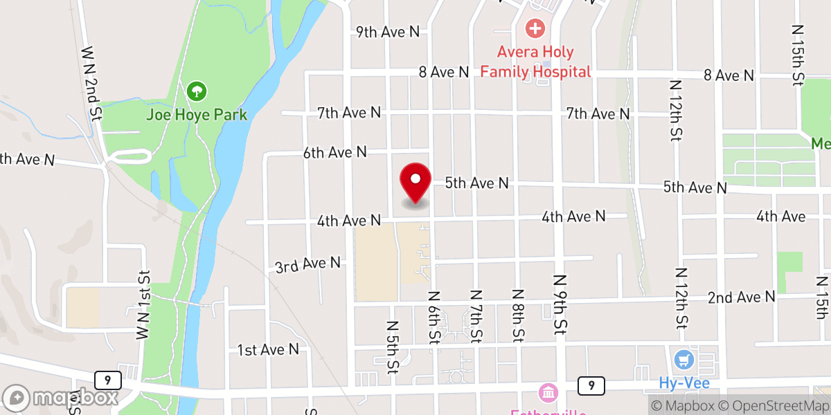 Map showing location of Immanuel Lutheran Church
