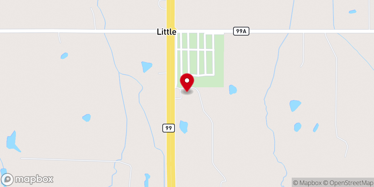 Map showing location of Church of Christ at Little