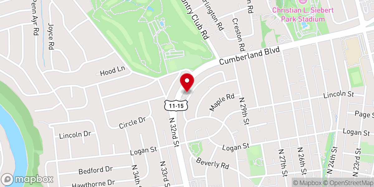 Map showing location of Church of Christ