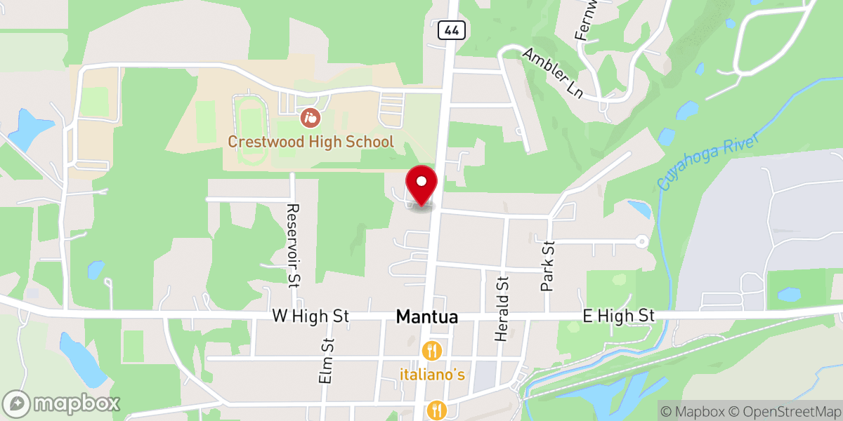Map showing location of Christ Lutheran Church