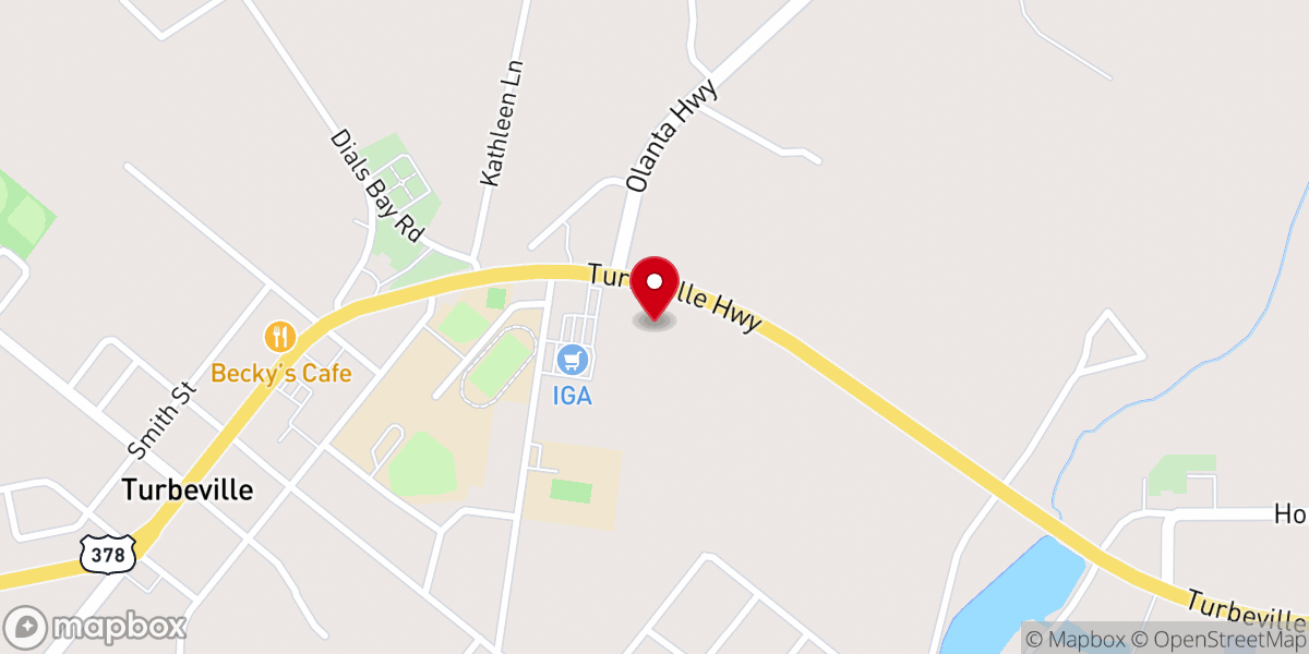 Map showing location of Turbeville Children's Home
