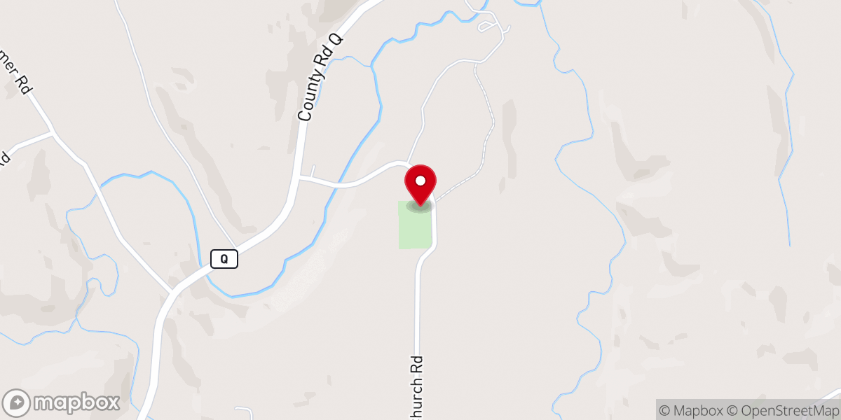 Map showing location of Castle Rock Lutheran Church