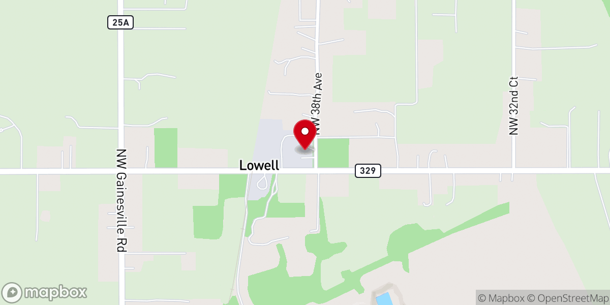 Map showing location of Hopewell Baptist Church