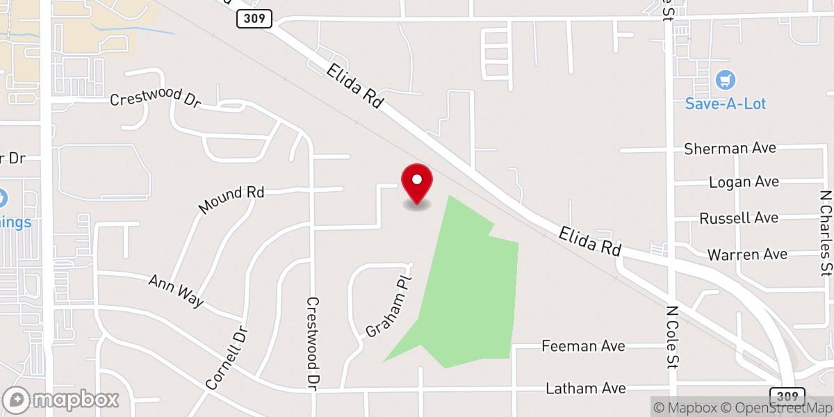 Map showing location of Celebration Church