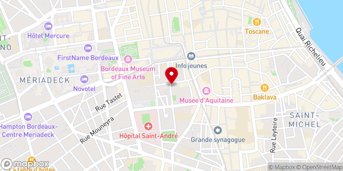 Map showing location of Eglise réformée de bordeaux (Aumônerie Bagatelle) Aumônerie Bagatelle