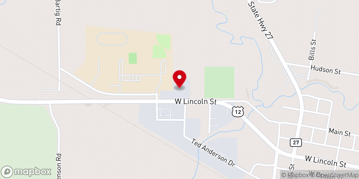 Map showing location of Augusta Church