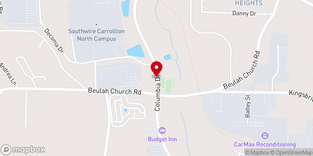 Map showing location of Faith Christian Center