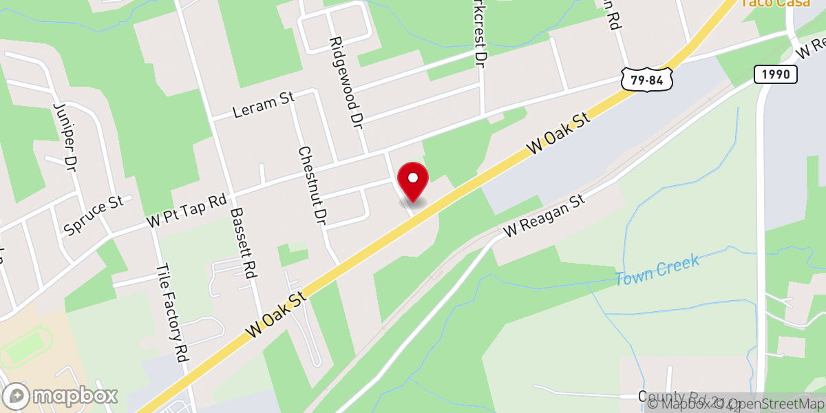 Map showing location of Westwood United Methodist Church