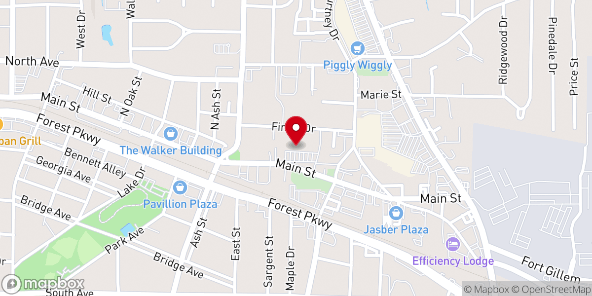 Map showing location of The Life Church
