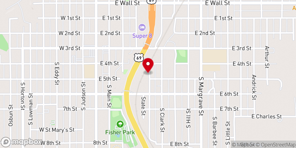 Map showing location of Mt Olive Church-God In Christ