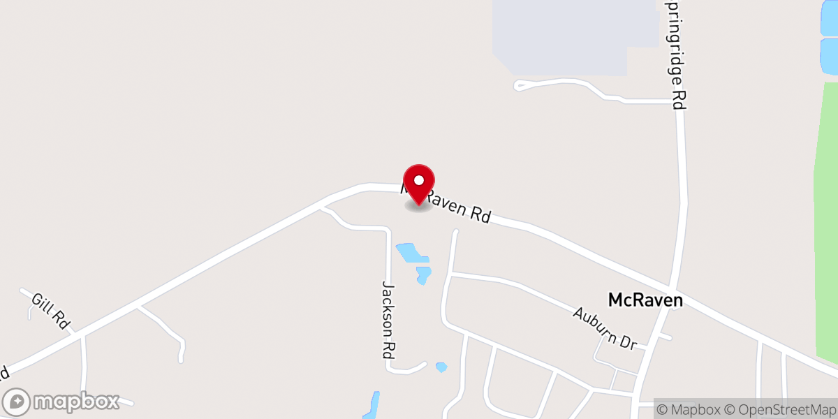 Map showing location of Mc Raven Road Church of Christ