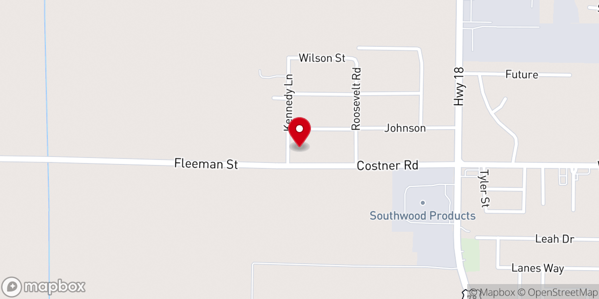 Map showing location of Full Gospel Church