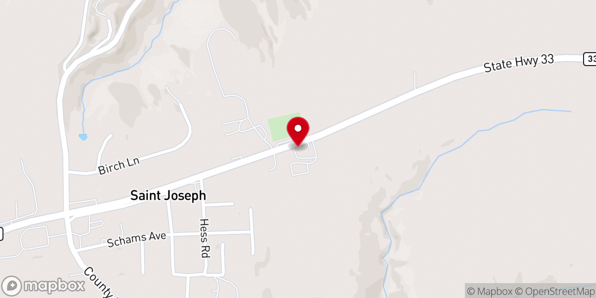 Map showing location of Saint Joseph Ridge Catholic Church