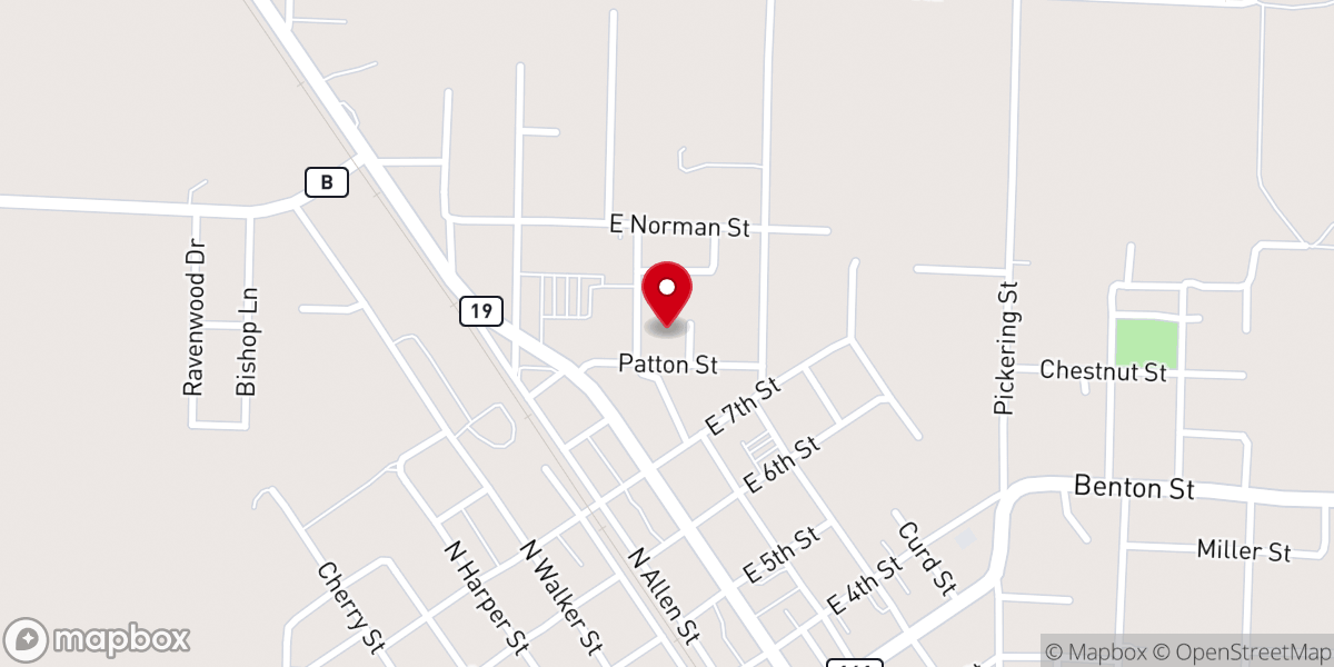 Map showing location of Faith Tabernacle Pentecostal Church of Montgomery County Mo
